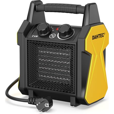 DAHTEC Tragbarer Gebläseheizer 2000W, Doppelte Sicherheit & Mini-Design, Ideal für das ganze Haus (1/5)