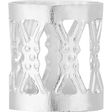 50 verstellbare Metallperlen für Zöpfe, silberne Haaraccessoires, Haarschmuck (1/3)