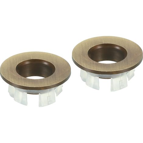 2pcs Anneau Débordement, Laiton Bronze, Insertion Trou Rond 22-24mm, Pour Évier Cuisine Salle Bain