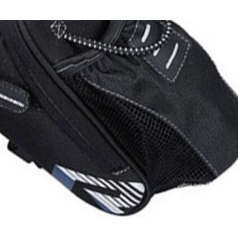 Sacoche de selle avec feu arrière LED, résistante aux rayures, pour VTT pliant, avec compartiment pour gourde, bleu foncé. (1/5)