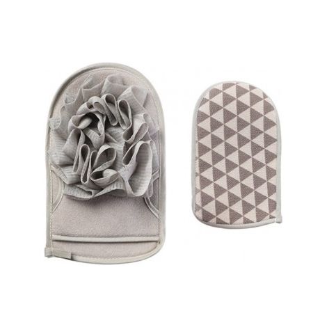 Doppelseitiger Badehandschuh - Creme 1 Stück.