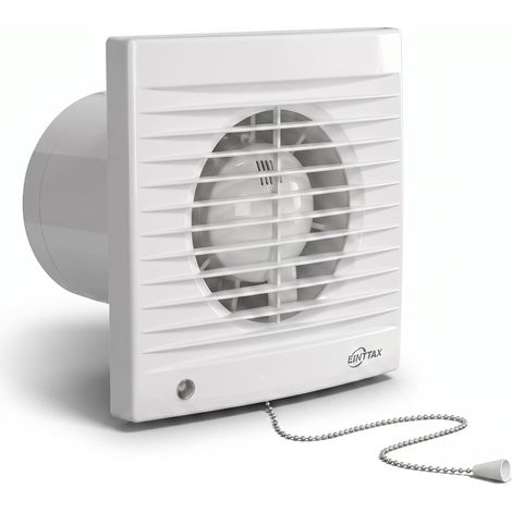 Ventilateur extracteur d'air pour salle de bain avec cordon de tirage de 10 cm 100 mm, ventilateur silencieux pour salle de bain, ventilateur d'extraction mural/fenêtre pour cuisine, garage (1/5)