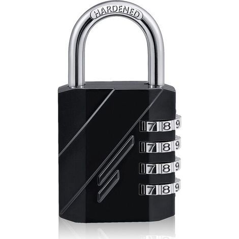 ALLIANDIS Cadenas à Combinaison à 4 Digit,Serrure Combinée,Cadena a code pour casier vestiaire sport pour Gymnase, école, Portail, Hangar, Garage, Rangement (1/5)