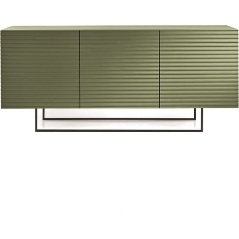 Madia 3 ante in legno 180 cm Verde - ARISA piedini sagomati (1/2)