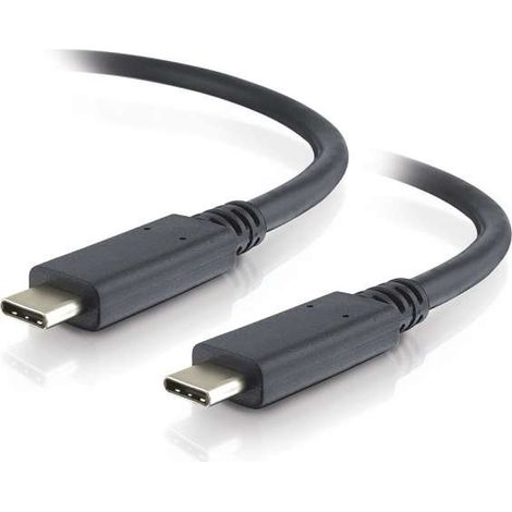 Cbl/Media Player Cables USB C2G 1m USB Type C Cable - 4K support - USB 3.1 (Gen 2) M/M - USB C Cable - Câble USB - 24 pin USB-C (M) pour 24 pin USB-C (M) - USB 3.1 Gen 2 / Thunderbolt 3 - 1 m - noir