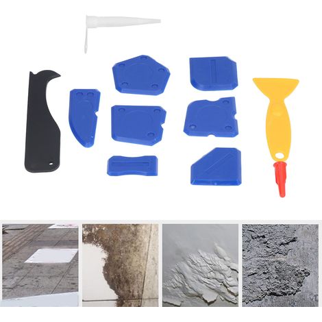 Ensemble de 11 pièces pour grattoirs à colle + grattoir d'angle + spatule + grattoir pour embouts de colle (1/5)