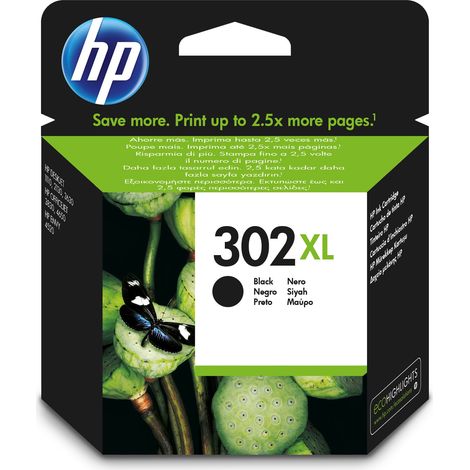 Cartuccia d'Inchiostro HP 302XL Nera ad Alta Capacit� Originale (F6U68AE) per Stampanti Hewlett Packard (1/3)