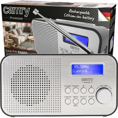 RELOJ DIGITAL RADIO ALARMA FM/DAB/DAB+ USB CAMRY CR1179 (1/5)