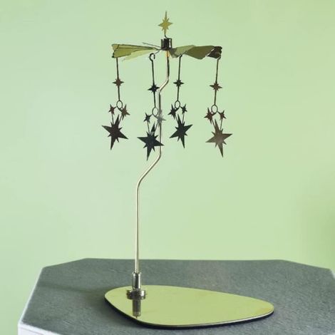Bougeoir à bougie rotatif avec plateau, support à bougie pour décoration de centre de table de fête de Noël et Saint (1/4)