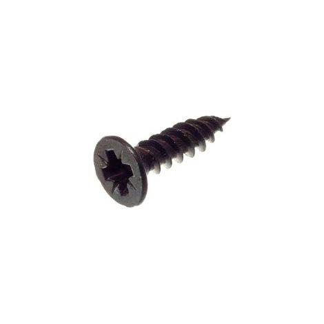 One Stop DIY Lot de 100 vis à bois à tête cruciforme Pozi CSK n°6 x 1,6 cm Noir