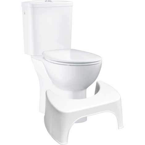 PACK WC à poser GROHE Bau Ceramic + Tabouret physiologique plastique Blanc