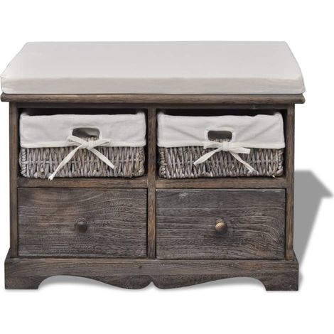 Maison Exclusive - Sitzbank mit Stauraum Braun 62×33×42 cm Paulow