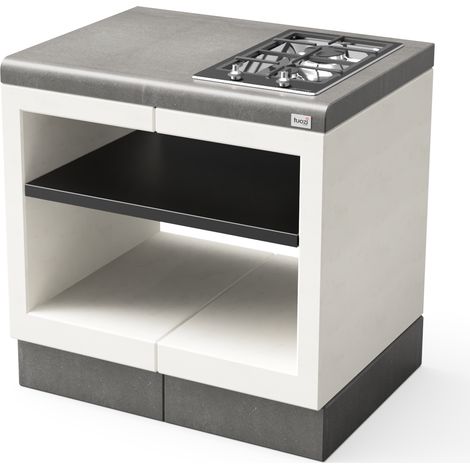 TUOZI - Módulo de soporte para encimeras KITAWAY GAS para Barbacoa de Obra Prefabricada (Blanco, Gris - 84 x 63 x 63 cm) - Uso en Exteriores (1/2)