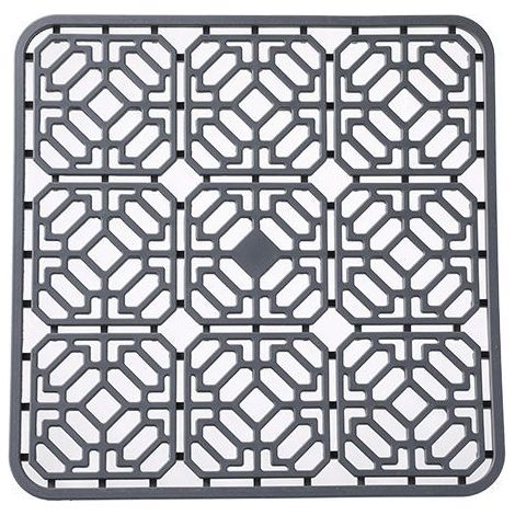 Tapis de Séchage pour Évier en Silicone 30x30 cm, Tapis Rectangulaire Antidérapant pour Vaisselle, Fruits et Légumes, Accessoire de Cuisine Pratique (1/5)