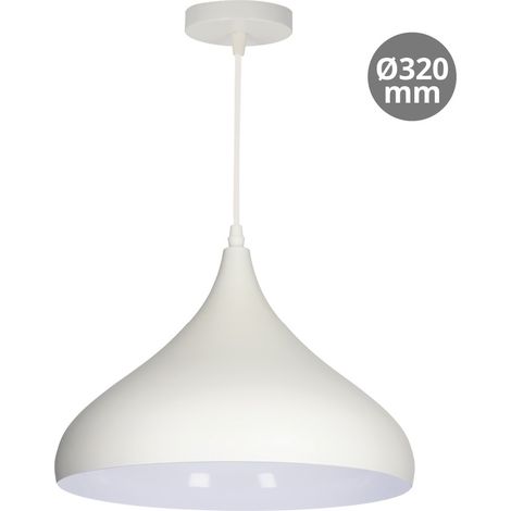 Lámpara de techo colgante serie "Nola" E27 (40W máximo 230V) IP20 Ø32cm color blanco