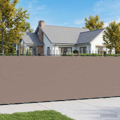 Brise-vue pour Balcon Écran de Confidentialité en Polyester PU Taupe 1,2 x 15 m - PANGIVO (1/5)