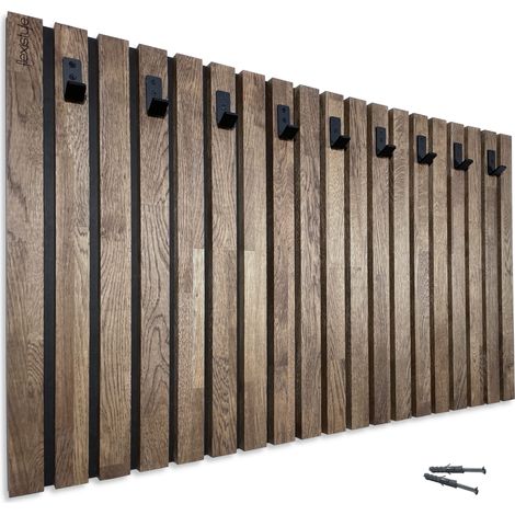 Wandkleiderbügel aus Lamele, 100 cm, braun (1/5)