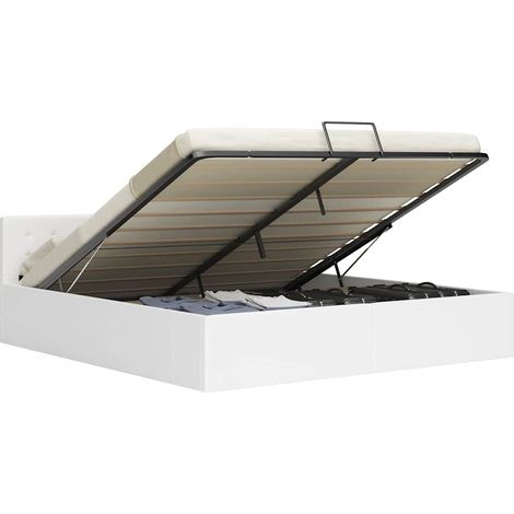 Cadre de lit avec rangement hydraulique 180x200 cm similicuir (1/5)