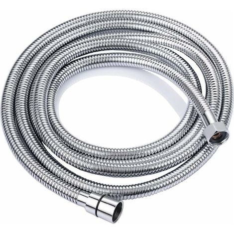 Flexible De Douche 3M En Acier Inoxydable Anti Torsion , Tuyau De Douche Raccord Standard G 1/2 Universel, Accessoires Salle De Bains Adaptable À Toutes Les Douchettes (1/5)