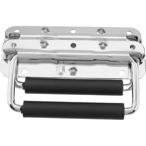 2 Stück Klappkistengriffe, Klappgriffe, Klappbarer Tragegriff, Metalltragegriff, Klappgriffe für Kisten, für Werkzeugkasten, (140 x 40 mm)