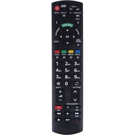 Télécommande TV Noire pour Panasonic TV -SWT - Télécommande de remplacement pour TV intelligente (1/4)