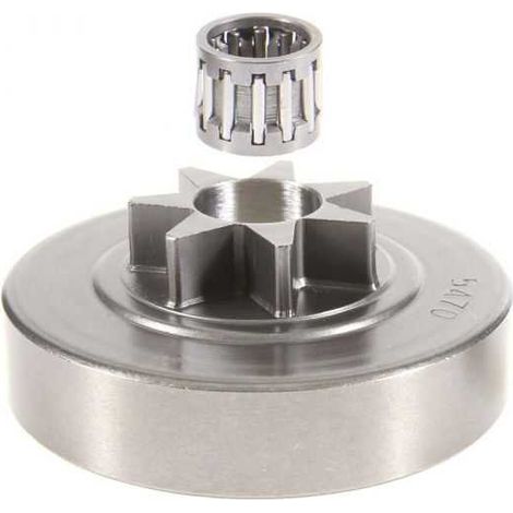Pignon pour tronçonneuse Solo 3/8". 7 dents. Hauteur cloche 16,7 mm (1/4)