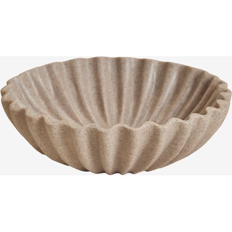SKLUM Dekorative Schale Ø25 cm aus Avelin-Harz Helles Sandbraun