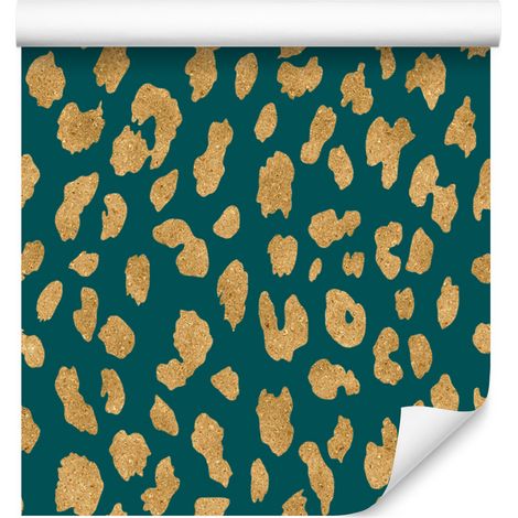 Carta da parati effetto pelle di animale turchese, turchese e blu mare, 50x1000 cm (1/5)