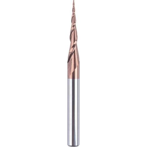 Fraise Conique en Carbure de Tungstène 6mm - Défonceuse avec Revêtement HSi 5,2 Degrés pour la Sculpture 2D et 3D dans le Travail du Bois (1/4)