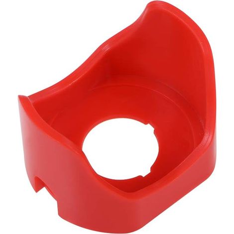 Demi-cercle Bouton arrêt urgence interrupteur poussoir Capot Protection Rouge 22mm 1Pcs (1/2)
