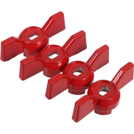 Poignée de Vanne Papillon Lot de 4 Pièces Rouge (1/5)