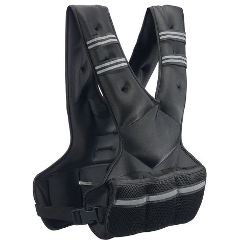 Gilet de musculation ajustable 20-32lb avec 6 charges en sable de fer et bande réfléchissante, pour hommes et femmes, idéal pour l'entraînement de force, la course et le jogging. (1/5)
