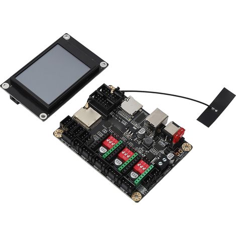 2,4-Zoll-Touchscreen-32-Bit-Lasergravierer-Hauptplatine mit Kühlkörper, 3D-Drucker-Motherboard, 12–24 V DC (1/5)