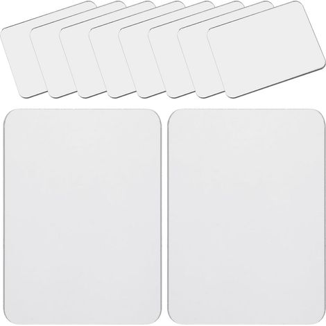 Miroir Créatif pour Coque Adhésif Autocollant Téléphone de Argenté, 10pcs Acrylique Ultraléger, Design Fin Portable et Usage Quotidien et Soins Personnels (1/5)