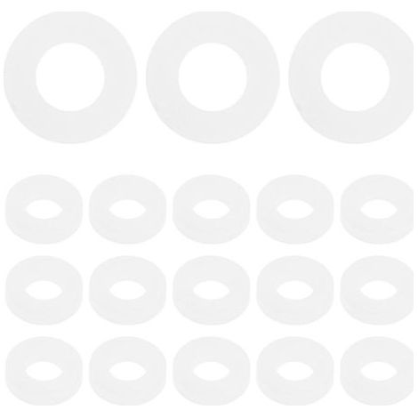 100 Trommelspannscheiben, Kunststoffscheiben, Musikinstrumentenzubehör – 1,20 x 1,20 x 0,30 cm – Weiß (1/4)
