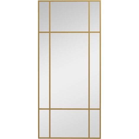 Miroir Décoratif 110x50 cm avec Cadre Métal Or - Parfait pour Salle de Bain & Chambre - Élégant et Moderne (1/5)