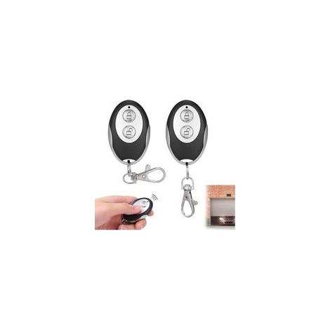 Mando a distancia universal para puertas de garaje, 2 unidades, radio de 433,92 MHz con 2 botones - Crezuo (1/4)
