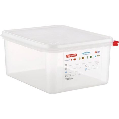 Boîte alimentaire GN1/2 10L (Lot de 4) - 325 x 265 x 150 mm - ARAVEN (1/2)