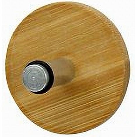 Cleafe - Appendiabiti Appendino A Parete Metallo Legno 1 Posto Gancio Tondo Adesivo 79544 - (1/2)