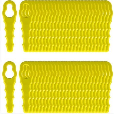 Confezione da 100 lame di ricambio compatibili con il tagliabordi Ryobi, testine a doppia dentellatura RAC155 RAC157 RAC158 (1/5)