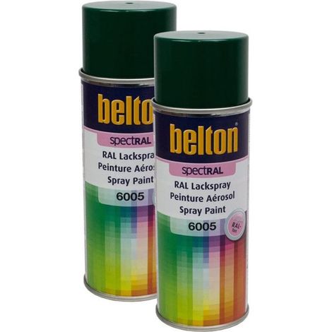 2 bombes de peinture Belton Spectral RAL6005 Vert mousse 400ml