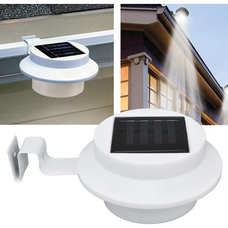 Gouttière de toit, Lampes Solaires de Gouttiere, Extérieure Solaire Gouttière Lumières, Auto Marche/Arrêt Éclairage Solaire de Clôture, pour Jardin Clôture Eave Mur Patio Garage Trottoir