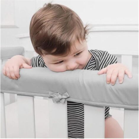 QORVA-Lot de 3 protège-matelas en coton rembourré, enveloppants, anti-morsures, couleur unie, ourlés (1/5)