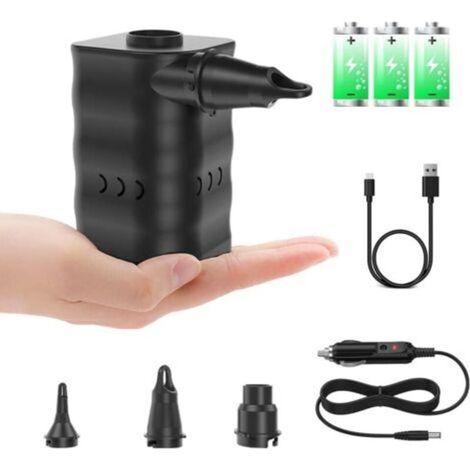 Electric air pump for inflatables, portable air mattress pump for swimming rings, air mattresses, pool floats (1/5)