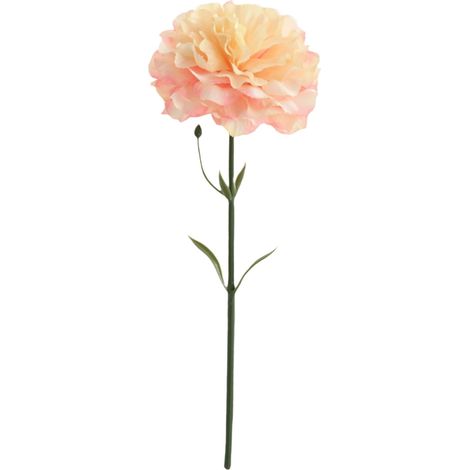 Carnation Artificielle - 27 cm - Champagne - Pour Décoration Funéraire Mariage Couronne Cimetière DIY - 1 Pièce (1/5)