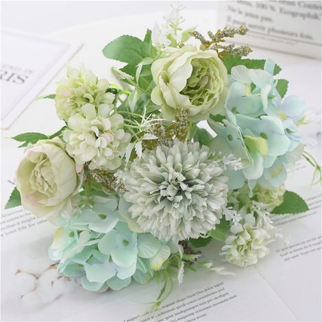 Bouquet De Fleurs Artificielles - 7 Têtes Pivoines Artificielles - Décoration Intérieure Extérieure Pour Mariage Bureau Maison Jardin - 1 Pièce (1/4)
