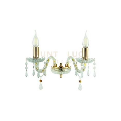 DALLAS/2 APPLIQUE ORO E CROMO 2 LUCI ATTACCO E14 L.35CM