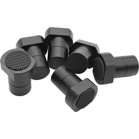 6 pièces Alliage d'Aluminium Presse Etabli pour Bench Dog Serre Joint Etabli pour Etabli Menuisier Bouchon de Positionnement de Serrage Accessoires d'Établi pour Trou de Chien de 20mm (Noir)