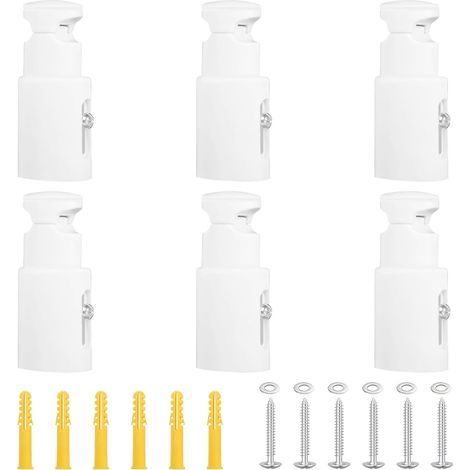 6 Pièces Fixation Seche Serviette Fixation Radiateur Fonte Support Radiateur Distance Réglable Support Radiateur Convient aux Radiateurs de Salle de Bain Droits ou Courbes (1/5)