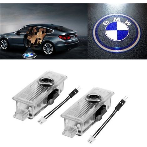 Lot de 2 projecteurs LED sans fil pour voiture, lampe de bienvenue avec logo BMW (1/4)